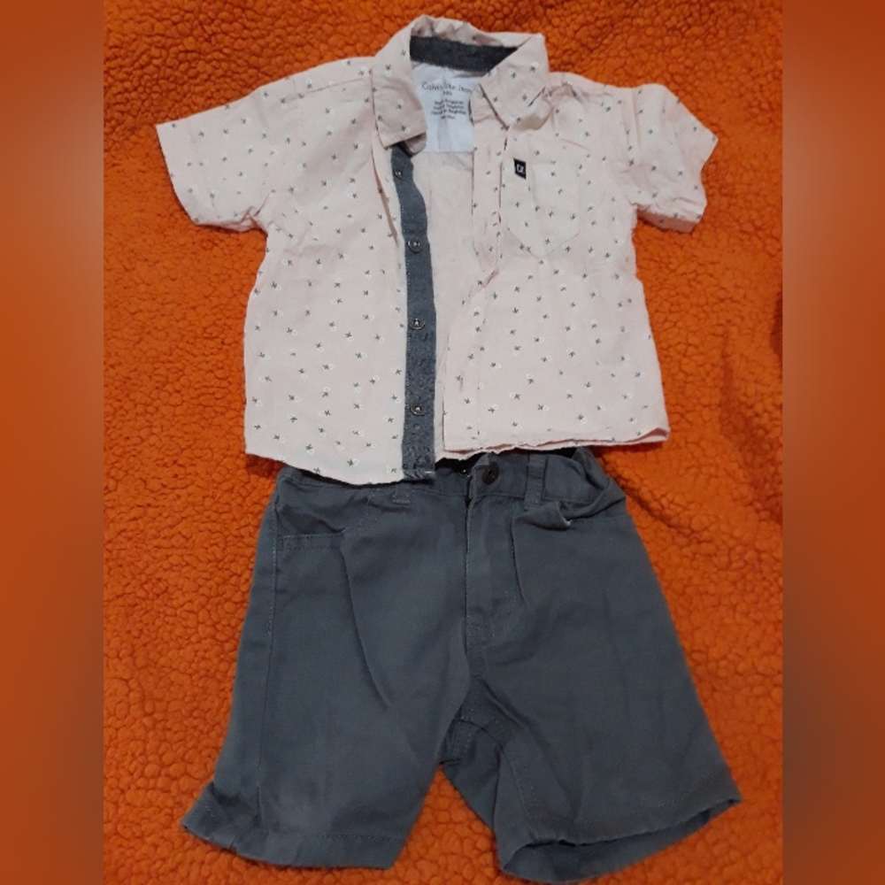 Calvin Klein 2piece shirt short 18m boy